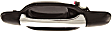 Rear, Driver Side Chrome Lever with Smooth Black Bezel Exterior Door Handle, Without Key Hole