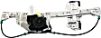 Rear, Driver Side Power Window Regulator, With Motor