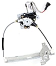 Rear, Passenger Side Window Regulator, Power, With Motor