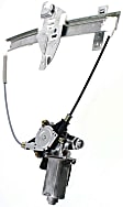 Rear, Driver Side Window Regulator, Power, With Motor