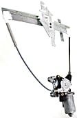 Rear, Driver Side Window Regulator, Power, With Motor