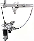 Rear, Driver Side Window Regulator, Power, With Motor
