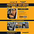 2017 GMC Sierra 1500 - Second Row Seat Cover, 4-Door; Crew Cab Pickup; With 60/40-Split Bench Seat; With 2 Adjustable Headrests; With Center Armrest, Gravel, Woven fabric, Classic Design, 60/40 Split Bench