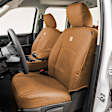 2021 Ford F-550 Super Duty - Front Row Seat Cover, With Bucket Seats; With Adjustable Headrests; With Seat Airbags, Brown, Woven fabric, Classic Design