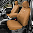 2021 Ford F-550 Super Duty - Front Row Seat Cover, With Bucket Seats; With Adjustable Headrests; With Seat Airbags, Brown, Woven fabric, Classic Design