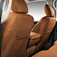 2021 Ford F-550 Super Duty - Front Row Seat Cover, With Bucket Seats; With Adjustable Headrests; With Seat Airbags, Brown, Woven fabric, Classic Design