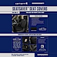 SSC2545COBK Front Row Seat Cover, Black, 1000 Denier Cordura Nylon Fabric, Rugged Tactical, Bucket Carhartt Super Dux SeatSaver Series