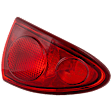 Driver Side, Outer Tail Light, without Bulb, Halogen, Red Lens