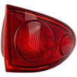 Driver Side, Outer Tail Light, without Bulb, Halogen, Red Lens