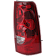Passenger Side Tail Light, without Bulb, Halogen, Clear and Red Lens, Fleetside