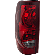 Driver Side Tail Light, without Bulb, Halogen, Clear and Red Lens, Fleetside