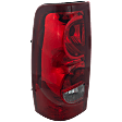 Driver Side Tail Light, without Bulb, Halogen, Clear and Red Lens, Fleetside