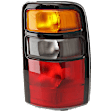 Passenger Side Tail Light, without Bulb, Halogen, Amber, Clear and Red Lens