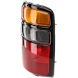 Passenger Side Tail Light, without Bulb, Halogen, Amber, Clear and Red Lens