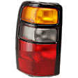 Driver Side Tail Light, without Bulb, Halogen, Amber, Clear and Red Lens
