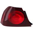 Driver Side, Outer Tail Light, with Bulb, Halogen, Red Lens