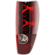 2004-2012 GMC Canyon - Passenger Side Tail Light, without Bulb, Halogen, Clear and Red Lens