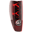 Driver Side Tail Light, without Bulb, Halogen, Clear and Red Lens