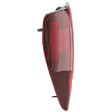 Driver Side Tail Light, without Bulb, Halogen, Clear and Red Lens