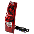 Driver Side Tail Light, with Bulb, Halogen, Clear and Red Lens