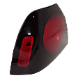 Driver Side, Outer Tail Light, Without bulb(s), Halogen, Red Lens, CAPA Certified