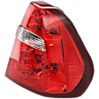 Passenger Side Tail Light, with Bulb, Halogen, Clear and Red Lens, FWD, Except Maxx Model