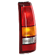 Passenger Side Tail Light, without Bulb, Halogen, Amber, Clear and Red Lens, Fleetside