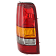 Passenger Side Tail Light, without Bulb, Halogen, Amber, Clear and Red Lens, Fleetside