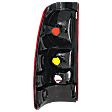 Passenger Side Tail Light, without Bulb, Halogen, Amber, Clear and Red Lens, Fleetside
