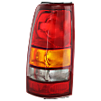 Driver Side Tail Light, without Bulb, Halogen, Amber, Clear and Red Lens, Fleetside