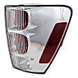 Passenger Side Tail Light, with Bulb, Halogen, Clear and Red Lens