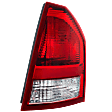 2005-2007 Chrysler 300 - Passenger Side Tail Light, with Bulb, Halogen, Clear and Red Lens, 2.7L/3.5L Engine