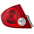 Driver Side Tail Light, with Bulb, Halogen, Clear and Red Lens, Sedan
