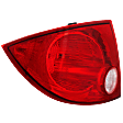 Driver Side Tail Light, with Bulb, Halogen, Clear and Red Lens, Sedan