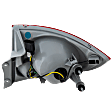 Driver Side Tail Light, with Bulb, Halogen, Clear and Red Lens, Sedan
