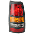 Passenger Side Tail Light, without Bulb, Halogen, Amber, Clear and Red Lens