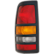 Driver Side Tail Light, without Bulb, Halogen, Amber, Clear and Red Lens