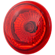 Driver Side Tail Light, with Bulb, Halogen, Red Lens, CAPA CERTIFIED