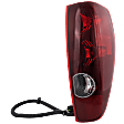 Passenger Side Tail Light, with Bulb, Halogen, Clear and Red Lens