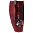Driver Side Tail Light, with Bulb, Halogen, Clear and Red Lens