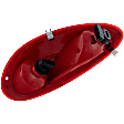 Passenger Side Tail Light, with Bulb, Halogen, Amber and Red Lens