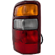 Driver Side Tail Light, with Bulb, Halogen, Amber, Clear and Red Lens