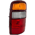 Driver Side Tail Light, with Bulb, Halogen, Amber, Clear and Red Lens