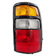 Passenger Side Tail Light, with Bulb, Halogen, Amber, Clear and Red Lens