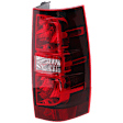 Passenger Side Tail Light, with Bulb, Halogen, Clear and Red Lens, Except Hybrid Model, CAPA CERTIFIED