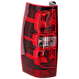 Driver Side Tail Light, with Bulb, Halogen, Clear and Red Lens, Except Hybrid Model