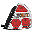 Passenger Side Tail Light, with Bulb, Halogen, Clear and Red Lens, Sedan