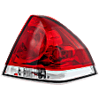 Passenger Side Tail Light, with Bulb, Halogen, Clear and Red Lens