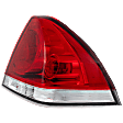 Passenger Side Tail Light, with Bulb, Halogen, Clear and Red Lens