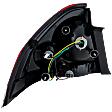Passenger Side Tail Light, with Bulb, Halogen, Clear and Red Lens